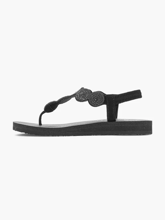 Skechers Zwarte Sandaal Strass - Afbeelding 2