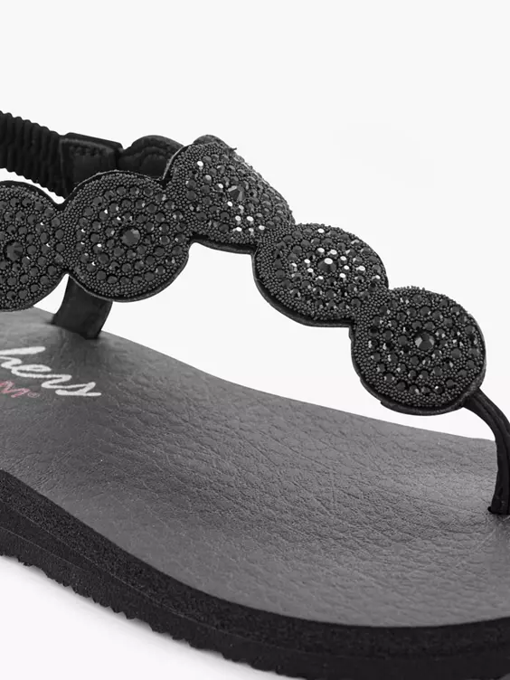 Skechers Zwarte Sandaal Strass - Afbeelding 5