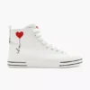 Witte Hoge Canvas Sneaker Hartje