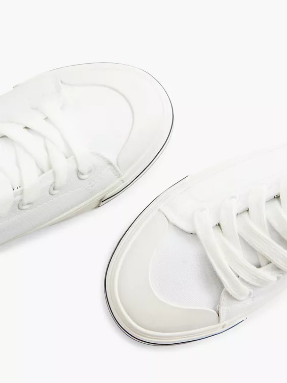 Witte Hoge Canvas Sneaker Hartje - Afbeelding 5