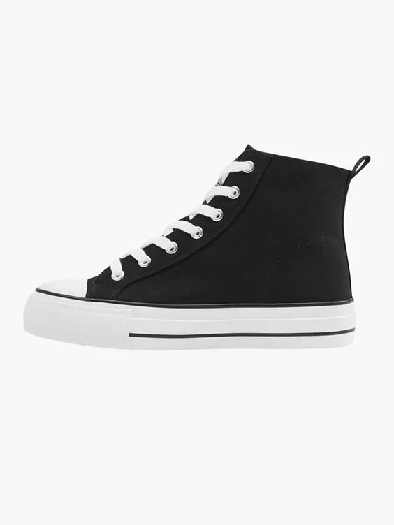 Fila Zwarte Canvas Hoge Sneaker - Afbeelding 2