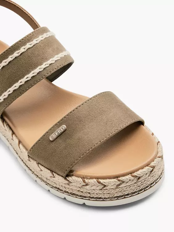 ESPRIT Groene Platform Sandaal Touw - Afbeelding 2