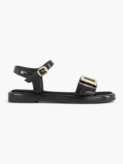 Zwarte Sandaal Siergesp