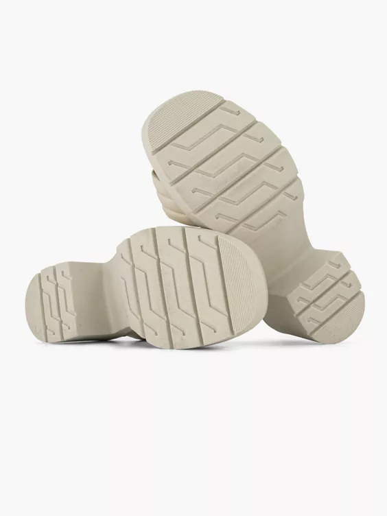 Beige Leren Chunky Sandalette - Afbeelding 3
