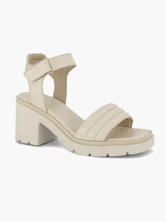 Beige Leren Chunky Sandalette - Afbeelding 6