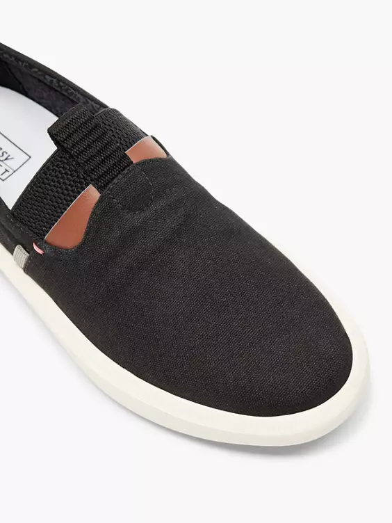 Easy Street Zwarte Canvas Instapper - Afbeelding 2