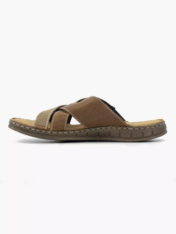 Bruine Leren Slipper - Afbeelding 2