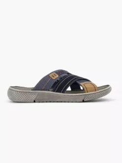 Donkerblauwe Suéde Slipper