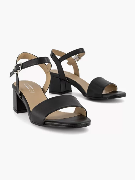 Zwarte Leren Sandalette - Afbeelding 5