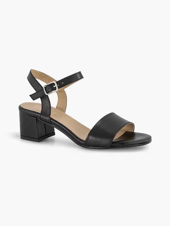 Zwarte Leren Sandalette - Afbeelding 6