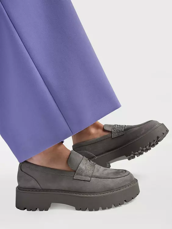 Grijze Chunky Loafer Steentjes - Afbeelding 7