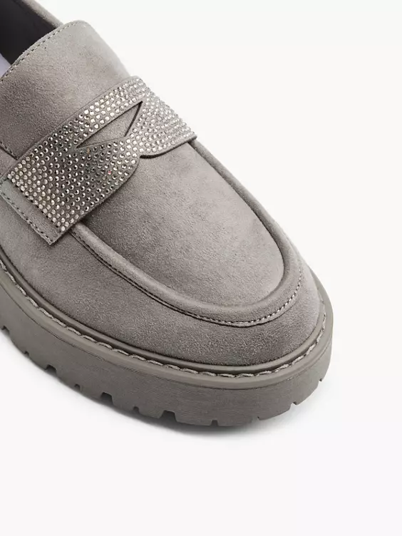 Grijze Chunky Loafer Steentjes - Afbeelding 2