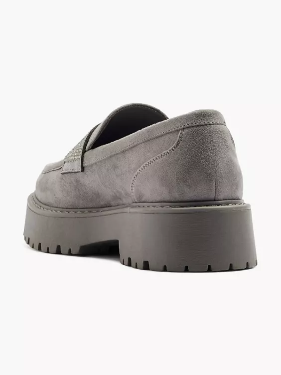 Grijze Chunky Loafer Steentjes - Afbeelding 3