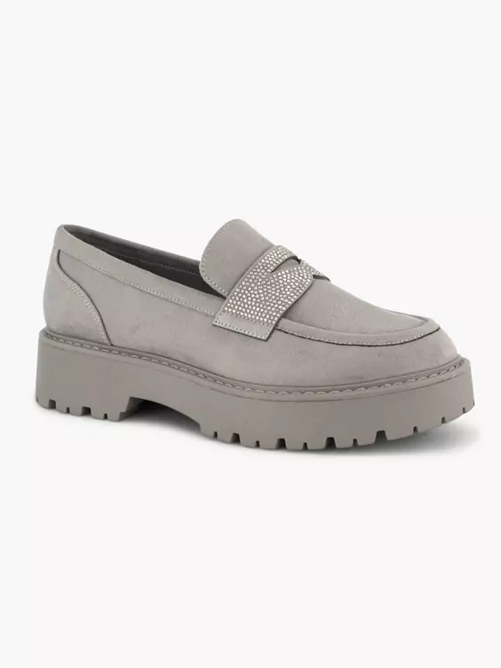 Grijze Chunky Loafer Steentjes - Afbeelding 6