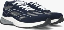 Blauwe Mercer Amsterdam Lage Sneakers The Re-run V2 Men